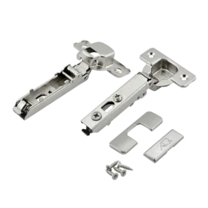 Петля накладная AQ V.2 Clip со шнековой регулировкой без пружины (с заглушками и саморезами)