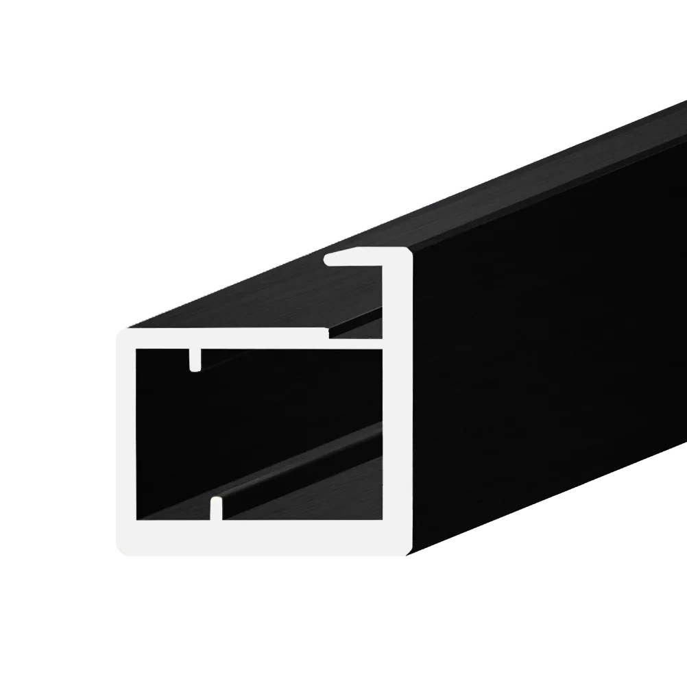 Профиль для фасадов AQ FRAME F20 5600 мм черный брашированный