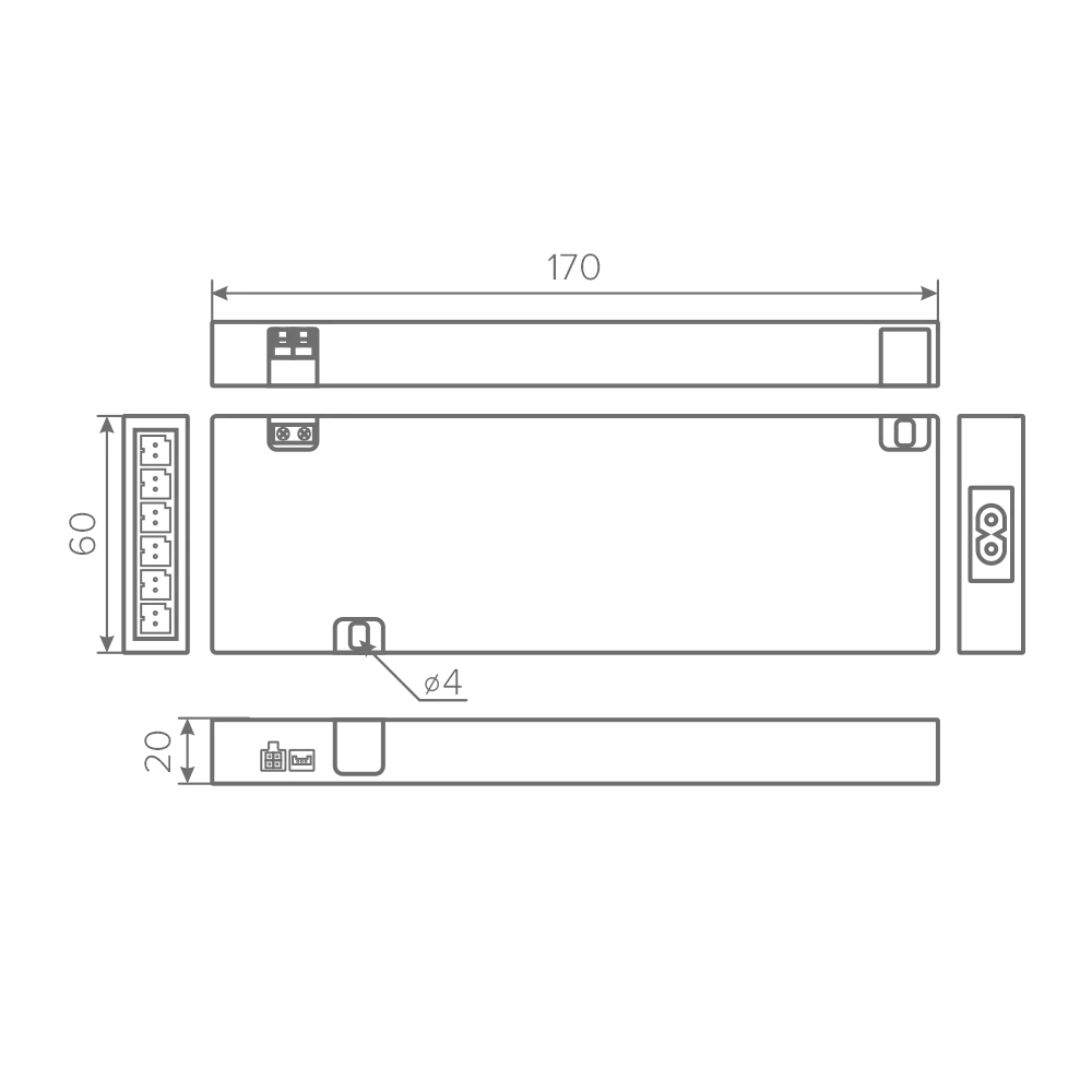Блок питания AQ CLIX  220V/12V IP20 60W
