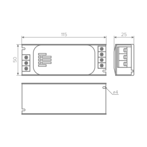 Блок питания AQ BASE 220V/12V IP20 60W
