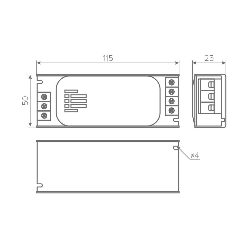 Блок питания AQ BASE 220V/12V IP20 60W