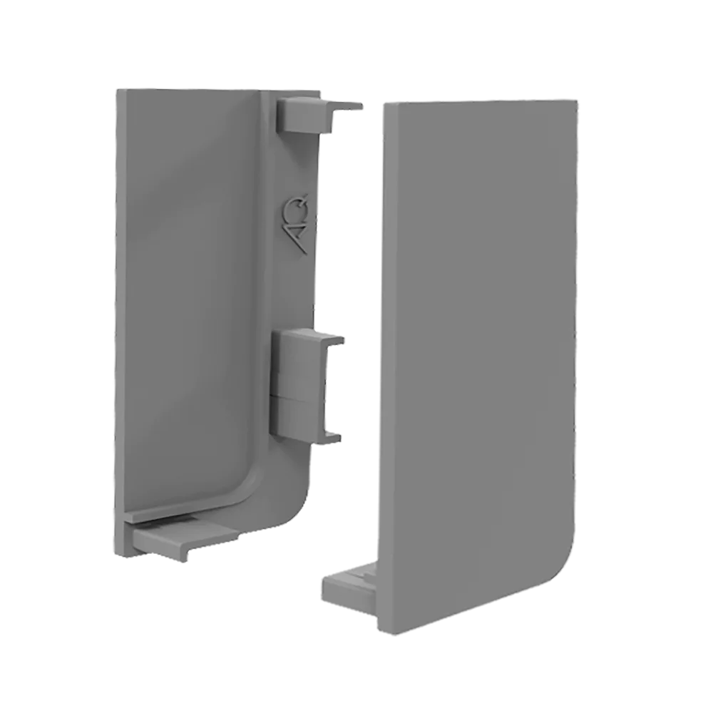 Заглушка глухая левая для горизонт. L-образного профиля AQ Gola-X алюминий