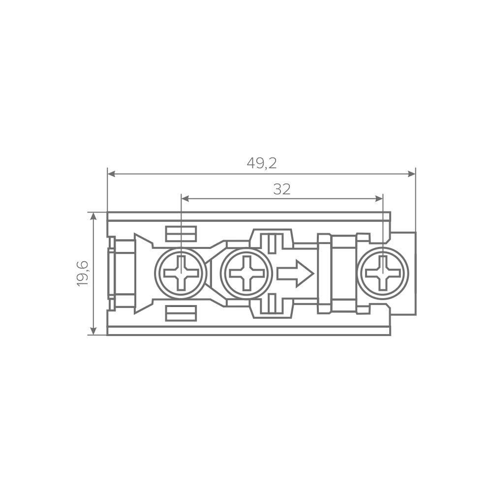 Ответная планка AQ V.2 прямая Clip-on под евровинт H0