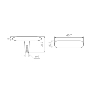 Ручка-кнопка AQ Polis черный матовый