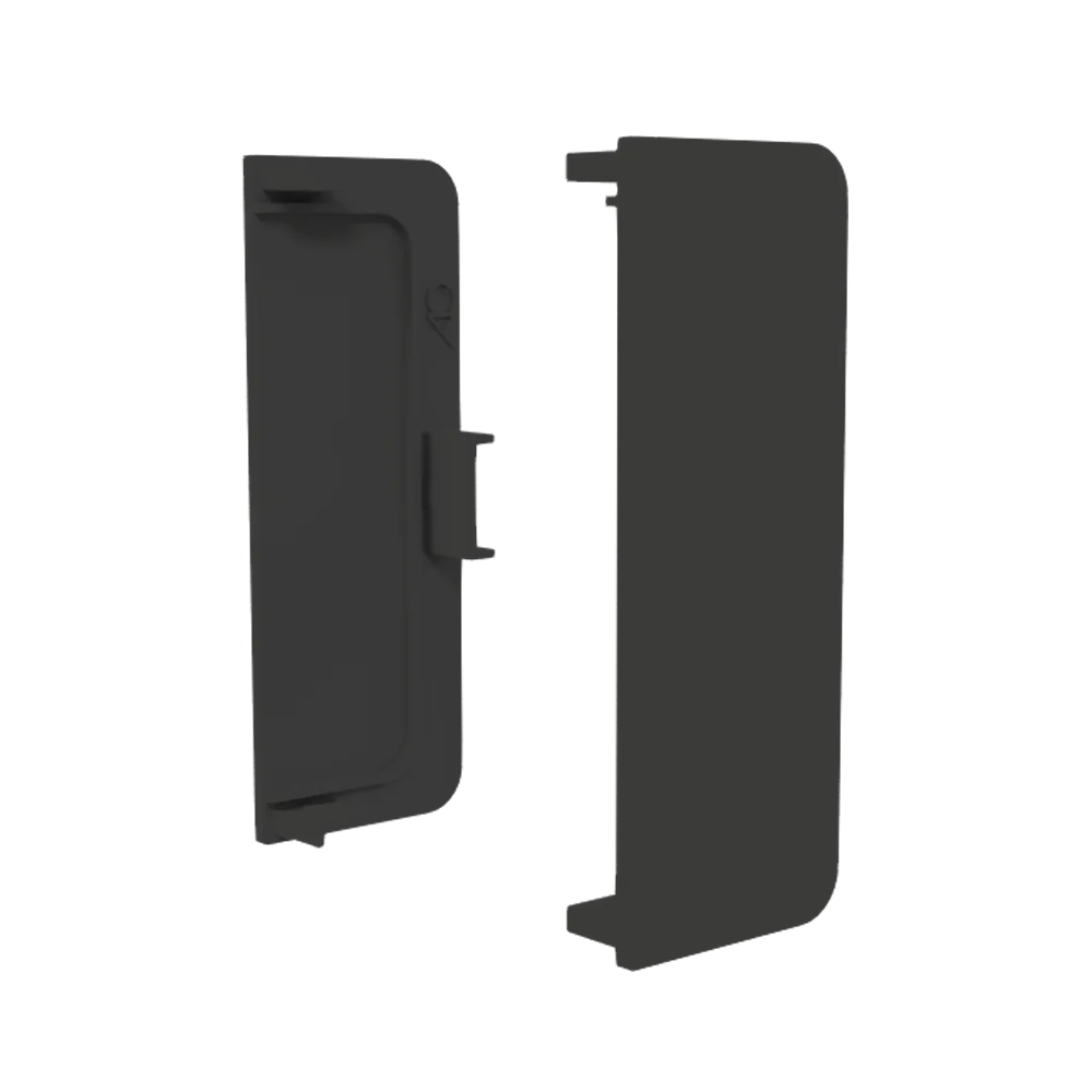 Заглушка глухая универсальная для горизонт. C-образного профиля AQ Gola-X черный