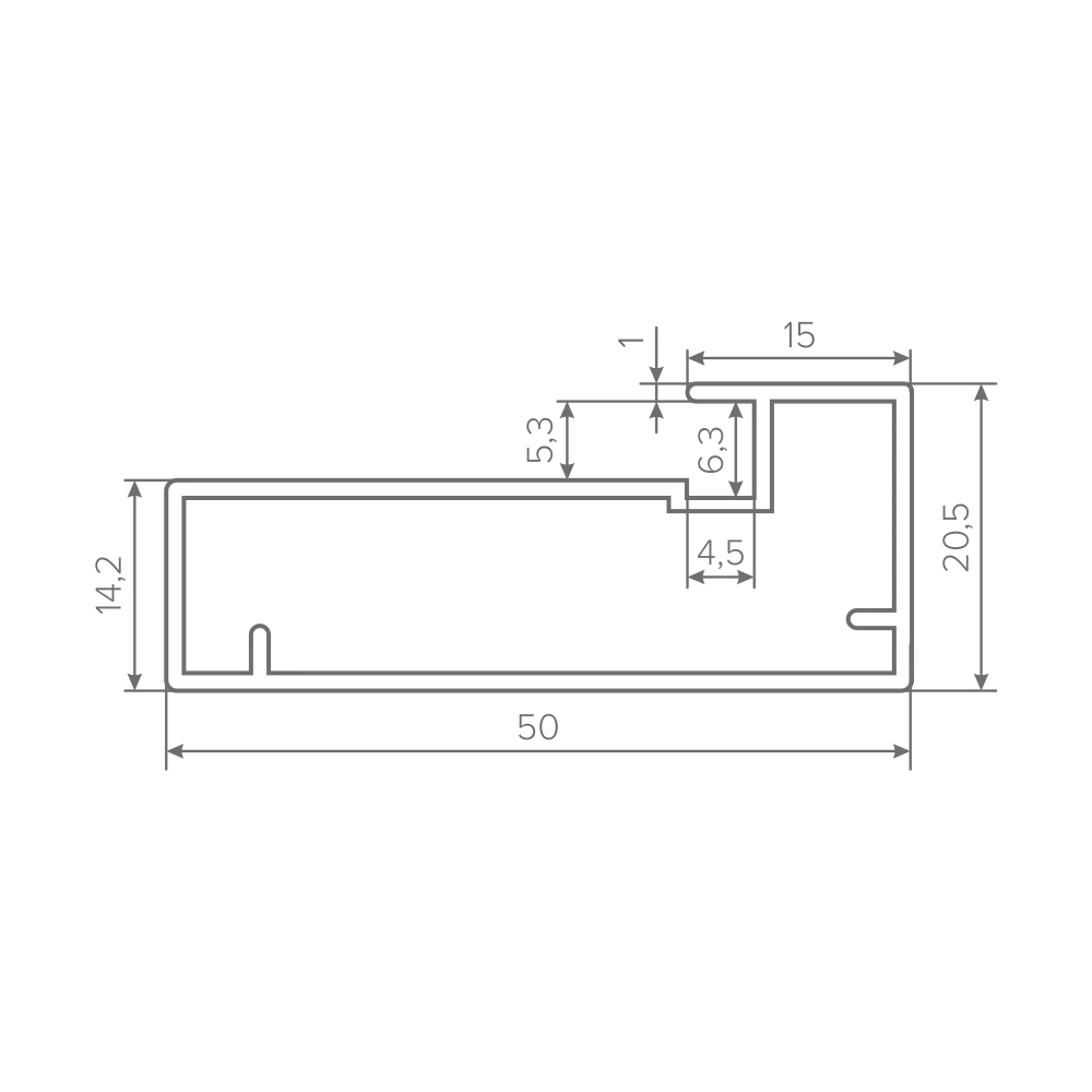Профиль для фасадов AQ FRAME Z-4 5600 мм алюминий