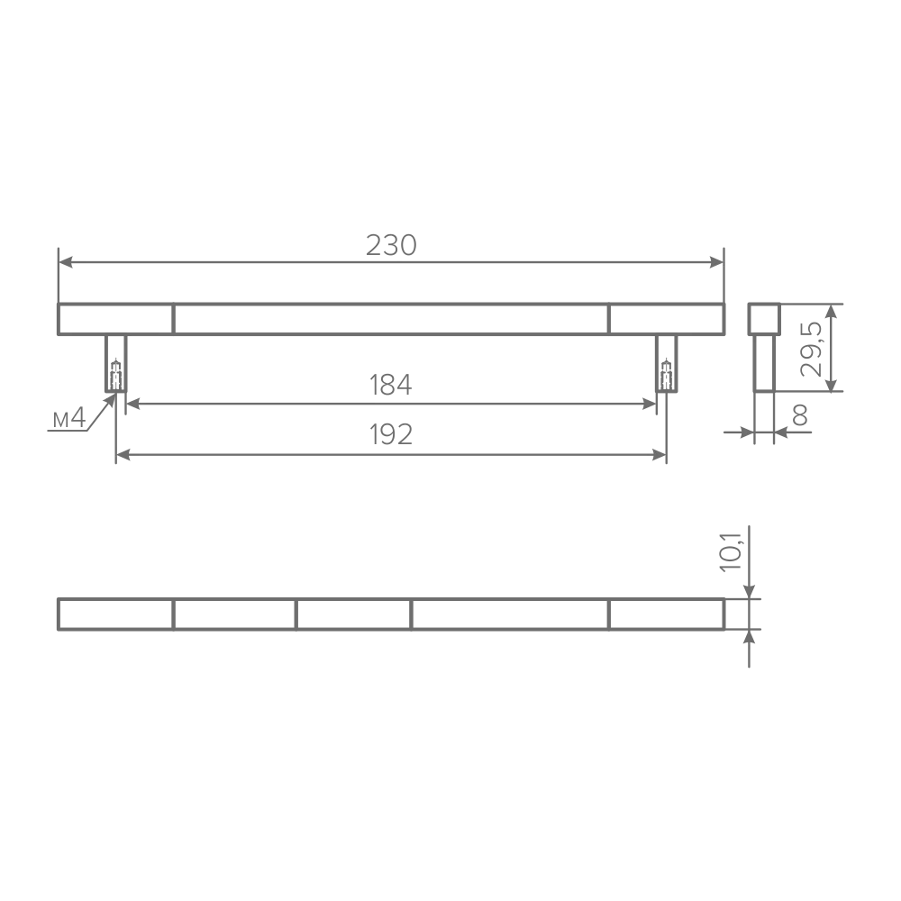 Ручка AQ Twil С=192 черный матовый