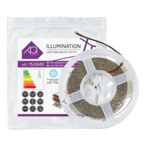 ЛЕНТА светодиодная AQ LED-LINE 2835 180 LED/м 24V 14,4W/м 10 мм IP20 холодный белый 5 м
