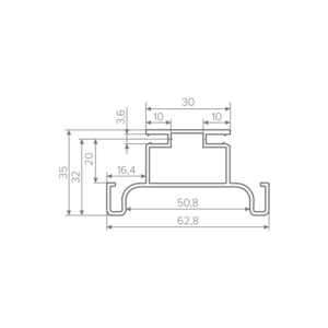Профиль вертикальный AQ Gola-X С-формы ДСП 16мм 5000 мм черный графит матовый
