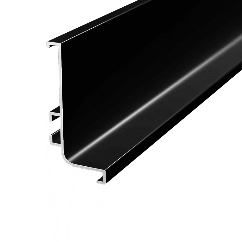 Профиль горизонтальный AQ Gola-X L-формы 5000 мм черный матовый