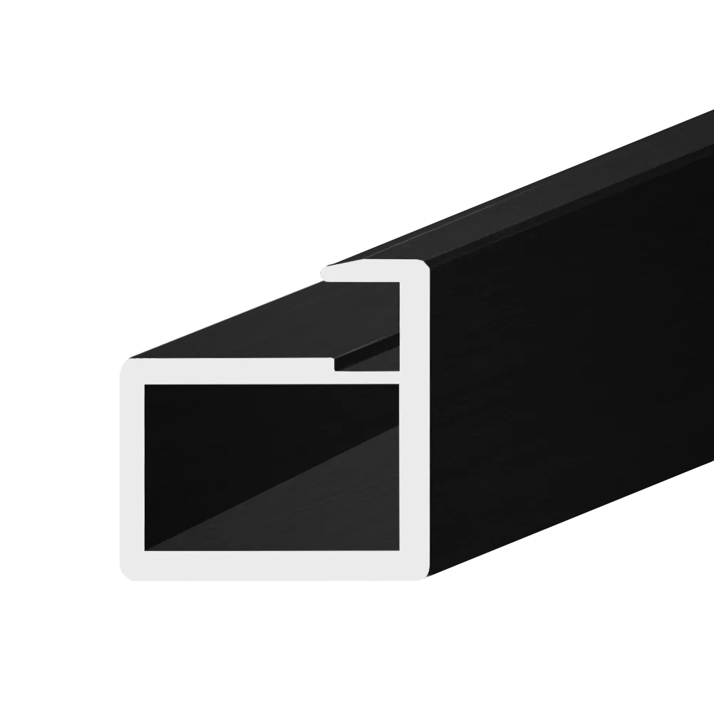 Профиль для фасадов AQ FRAME F30 5600 мм черный брашированный