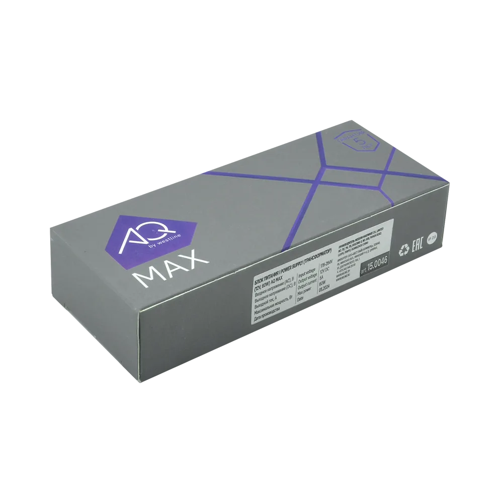 Блок питания AQ MAX 220V/12V IP20 60W