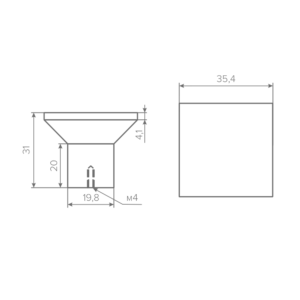 Ручка-кнопка AQ Kaus черный матовый