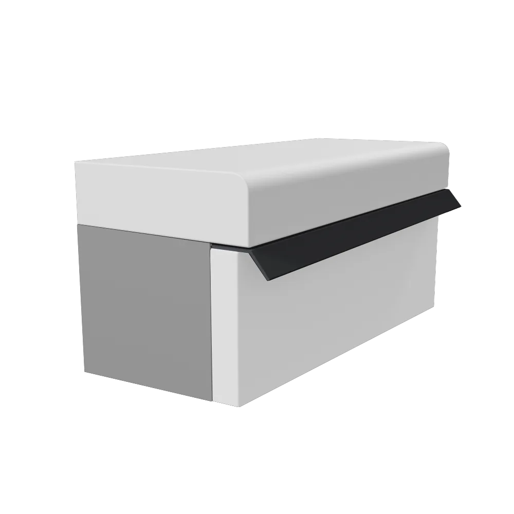 Ручка-профиль торцевая AQ F-line 5000 мм белый матовый