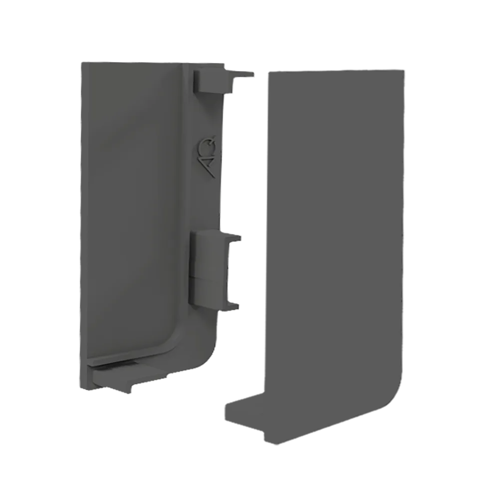 Заглушка глухая левая для горизонт. L-образного профиля AQ Gola-X черный