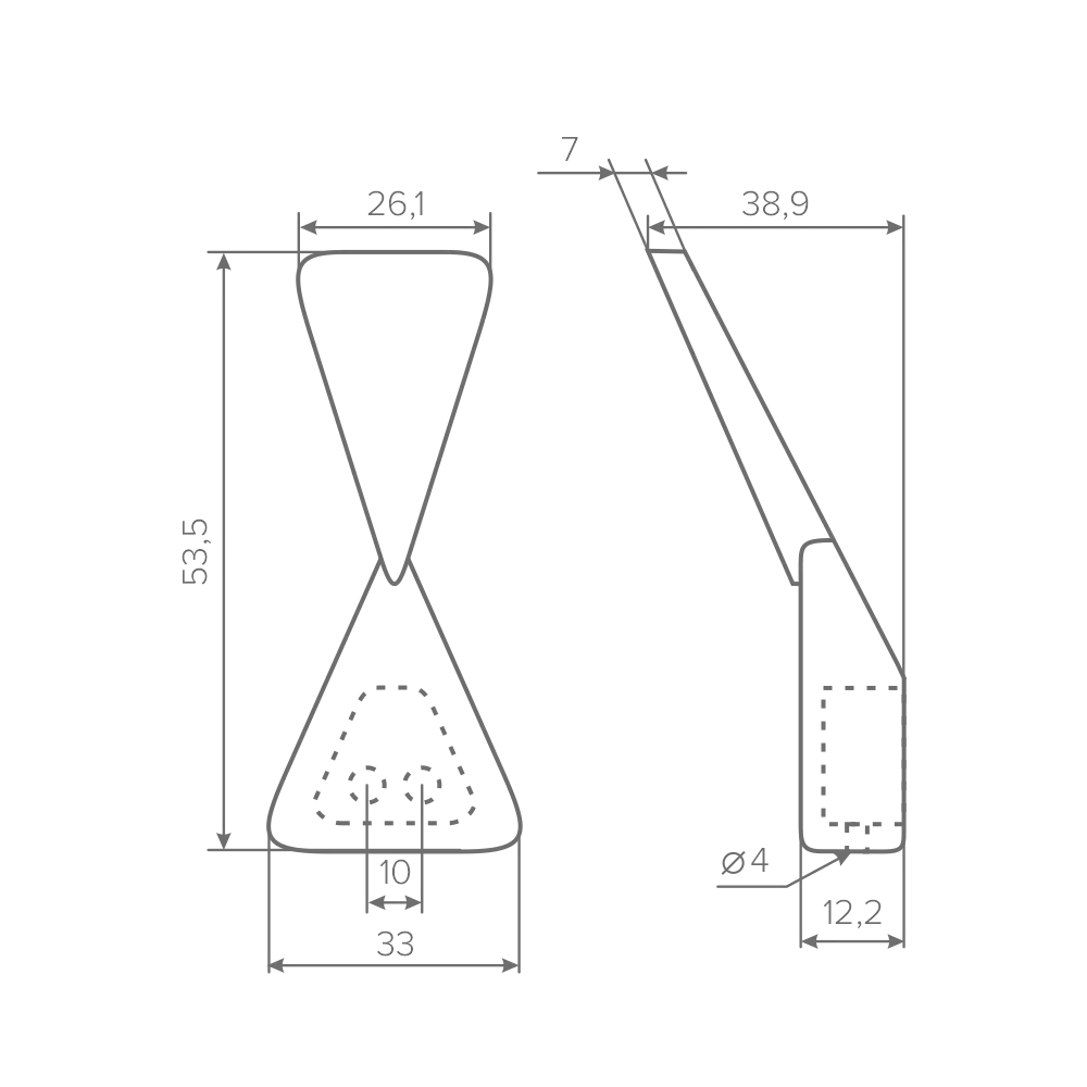 Крючок AQ Hort сталь брашированная