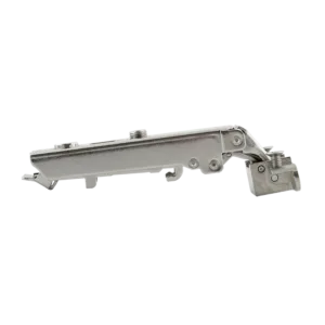 Петля накладная AQ V.2 Clip с эксцентриком с доводчиком (с загл и саморезами) для ал рамок никель