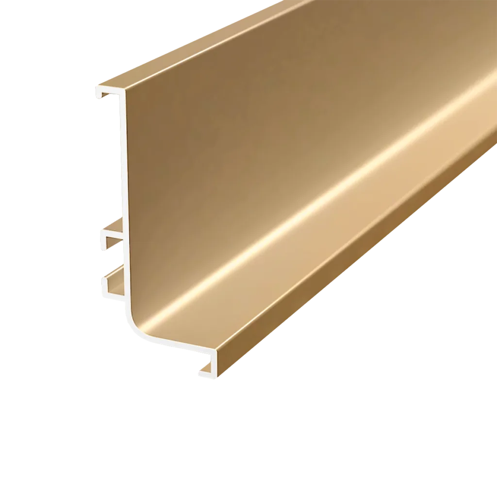 Профиль горизонтальный AQ Gola-X L-формы 5000 мм золото матовое