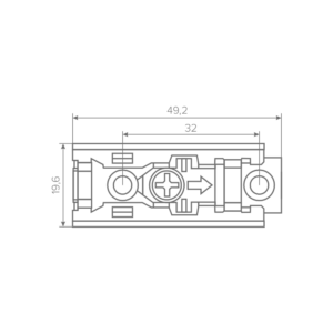 Ответная планка AQ V.2 прямая Clip-on под саморез H0