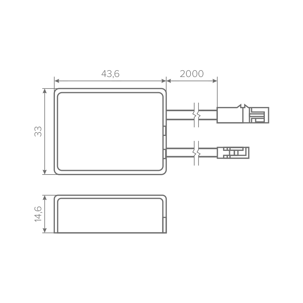 Выключатель AQ SWITCH сенсорный контактный с диммером 12/24V 60/120W (под столешницу)