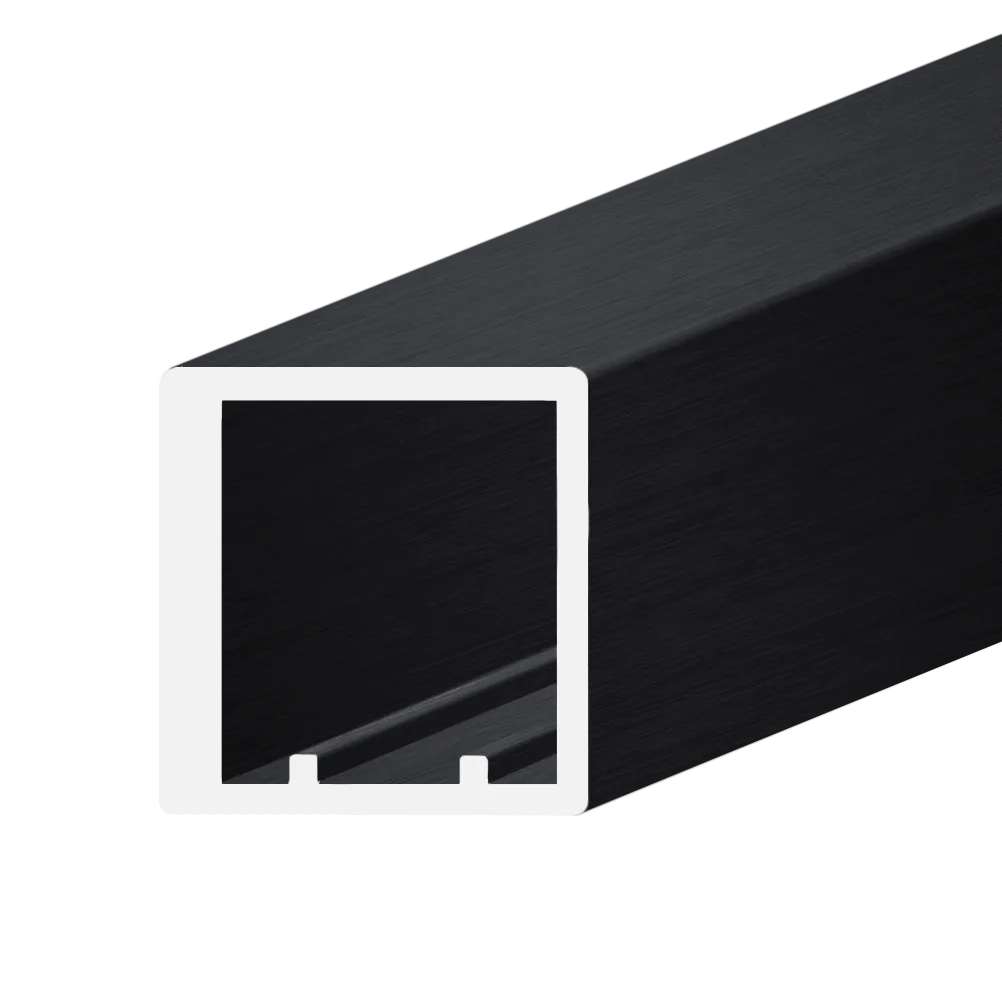 Профиль фасадный AQ CRYSTAL-LINE W-3 4000 мм черный графит брашированный