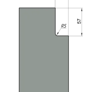 Профиль горизонтальный AQ Gola-X L-формы 5000 мм золото матовое