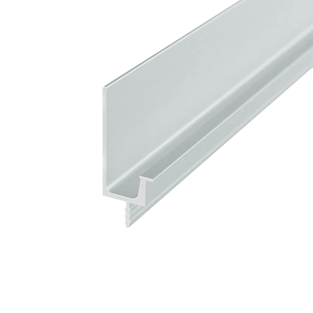 Ручка-профиль торцевая AQ J-line (ДСП+стекло) 5000 мм алюминий