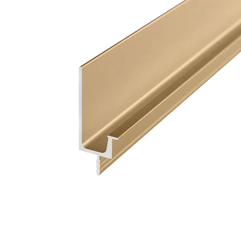 Ручка-профиль торцевая AQ J-line (ДСП+стекло) 5000 мм золото матовое