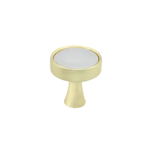 Ручка-кнопка AQ Nova золото брашированное+белый