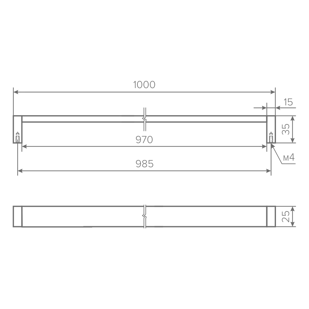 Ручка AQ Fusion L=1000 черный матовый