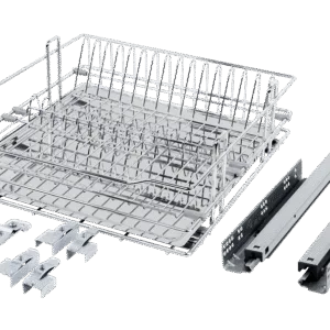 набор Сушка в нижнюю базу 700 на напр. п/выдв с довод. Stealth AQ, хром с поддоном из нерж. стали
