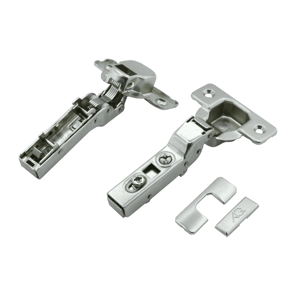 Петля полунакладная AQ Clip без пружины (с заглушками)