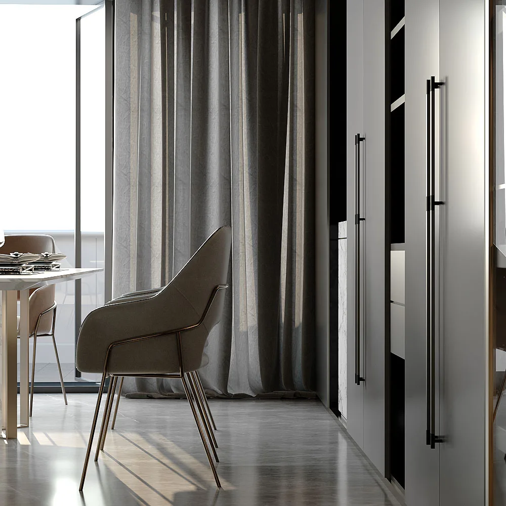 Ручка AQ Twil L=1000 графит+черный матовый