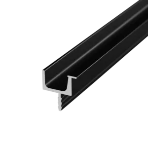 Ручка-профиль торцевая AQ U-line (ДСП+стекло) 4000 мм черный