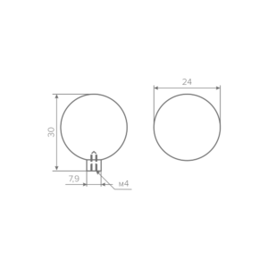 Ручка-кнопка AQ Dion черный матовый