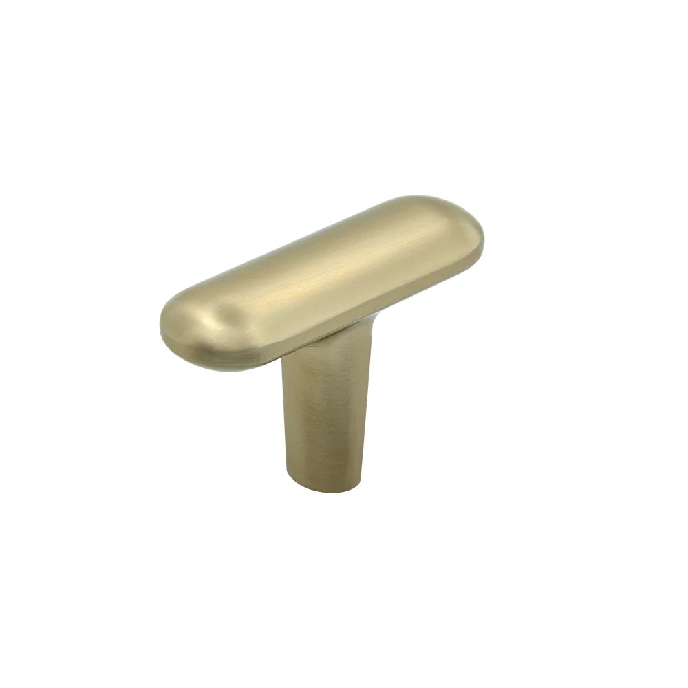 Ручка-кнопка AQ Polis латунь брашированная