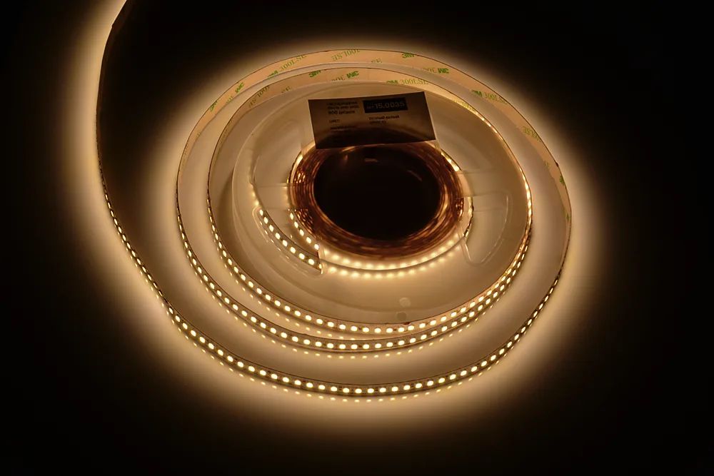ЛЕНТА светодиодная 2835, 180 LED/м, 24V, 14,4W/м, 10 мм, IP20, теплый белый, AQ (15.0035)