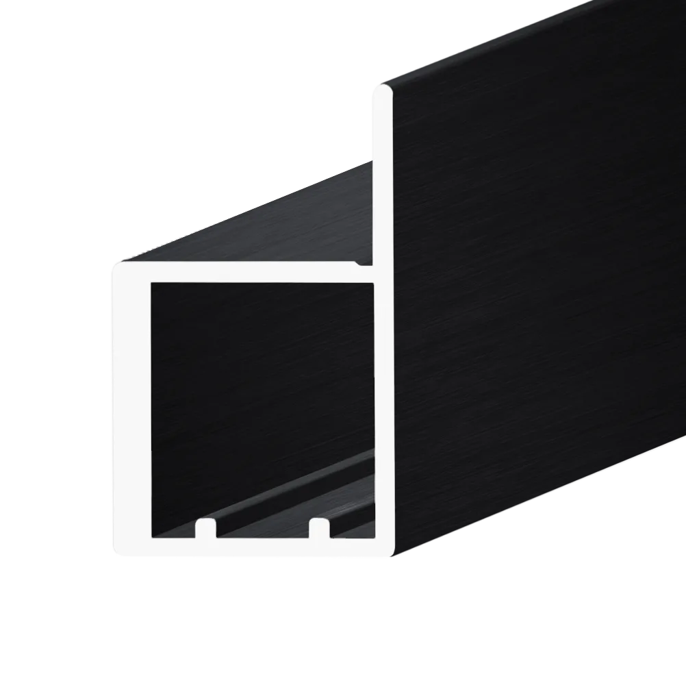 Профиль фасадный AQ CRYSTAL-LINE W-2 4000 мм черный графит брашированный