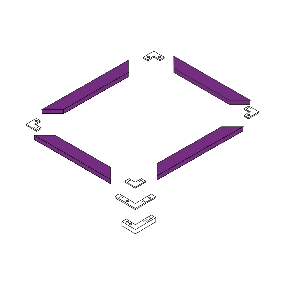 Профиль фасадный AQ CRYSTAL-LINE W-3 4000 мм черный графит брашированный