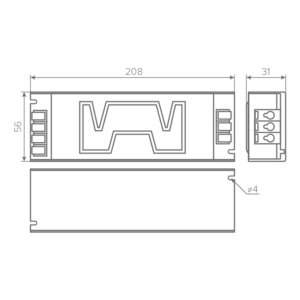Блок питания AQ PRO 220V/12V IP20150W