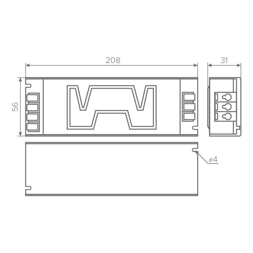 Блок питания AQ PRO 220V/12V IP20150W