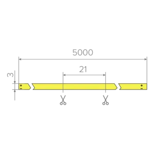 Лента светодиодная AQ LED-LINE COB 348  LED 12V 7W/м 3 мм IP20 нейтральный белый 5 м (15.0340)