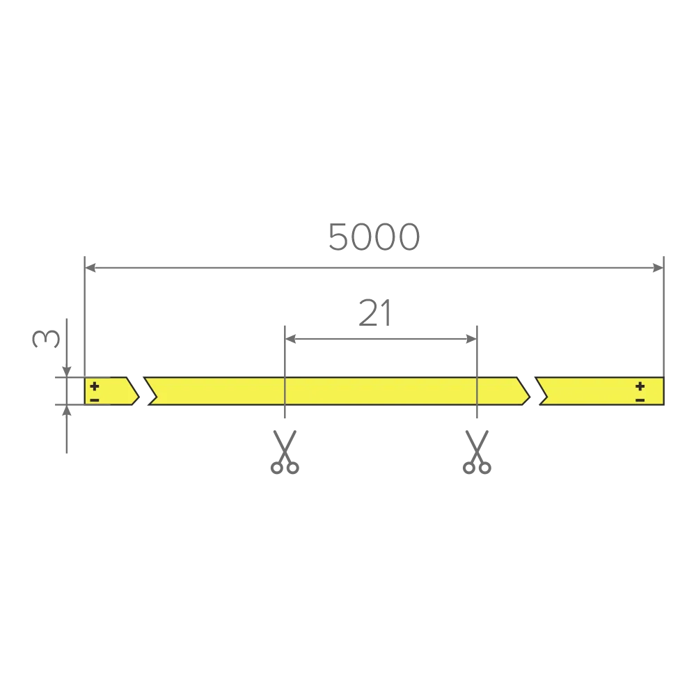 Лента светодиодная AQ LED-LINE COB 348  LED 12V 7W/м 3 мм IP20 нейтральный белый 5 м (15.0340)