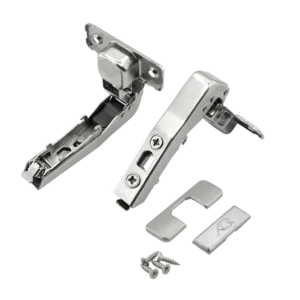 Петля +90 внутренняя AQ V.2 Clip со шнековой регулировкой с доводчиком (с заглушками и саморезами)