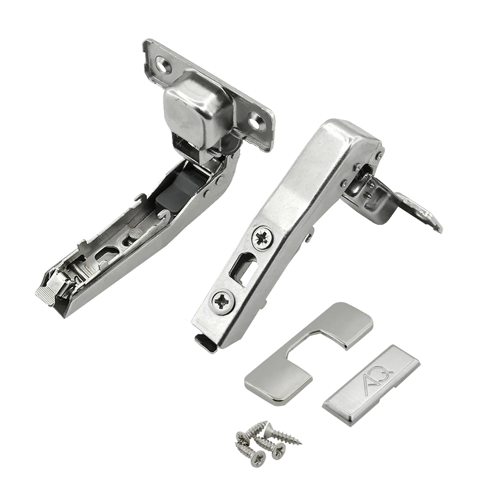 Петля +90 внутренняя AQ V.2 Clip со шнековой регулировкой с доводчиком (с заглушками и саморезами)