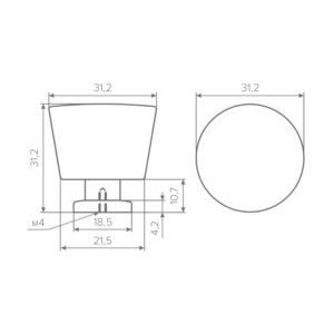 Ручка-кнопка AQ Leibe черный матовый
