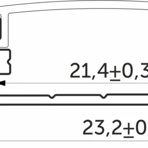 Профиль алюминиевый накладной SIRIUS-2310M с экраном, цвет алюминий, 2м, AKS