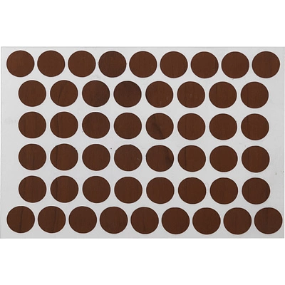 Заглушка самоклеящаяся д.14 мм 50шт. яблоня темная