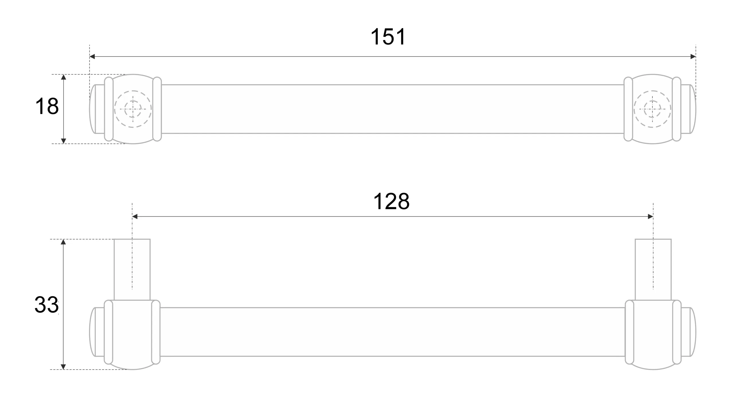 Мебельная ручка BAMBOO RR008CP.4/128