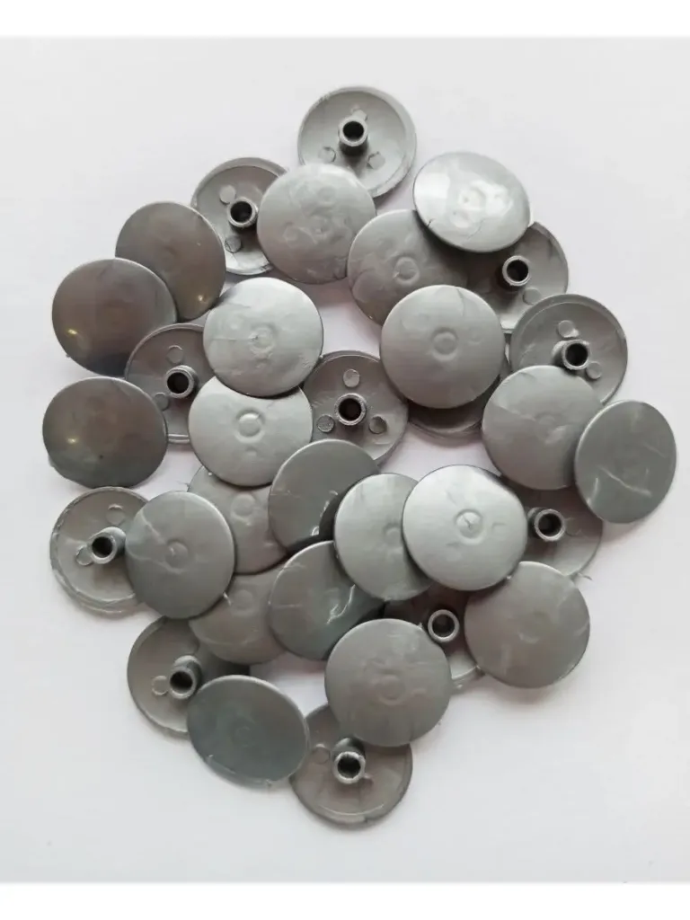 Заглушка под эксцентрик пластиковая 50 шт металлик